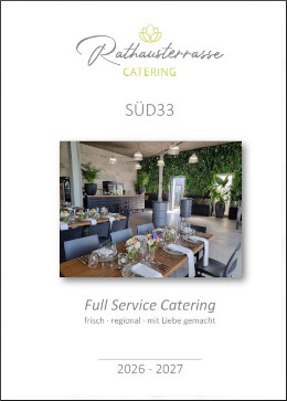 Deckblatt des Full Service Catering-Angebots für das Süd33